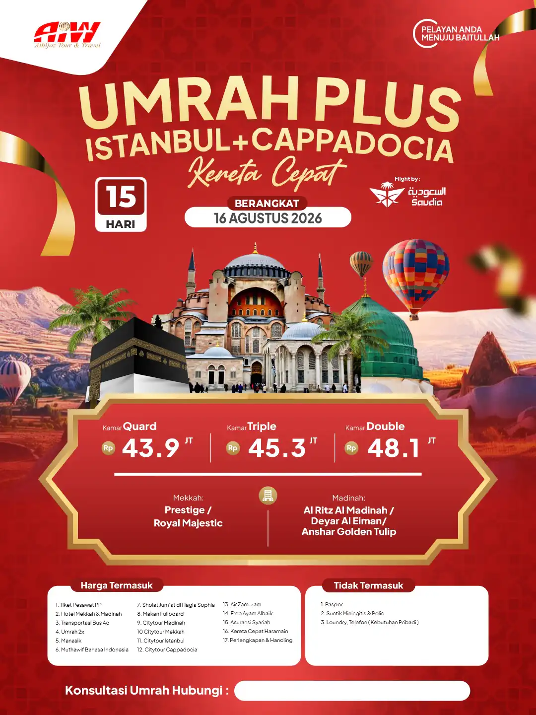 UMROH PLUS ISTANBUL + CAPPADOCIA